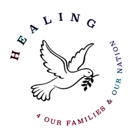 A logo for 'Healing Our Nation' 