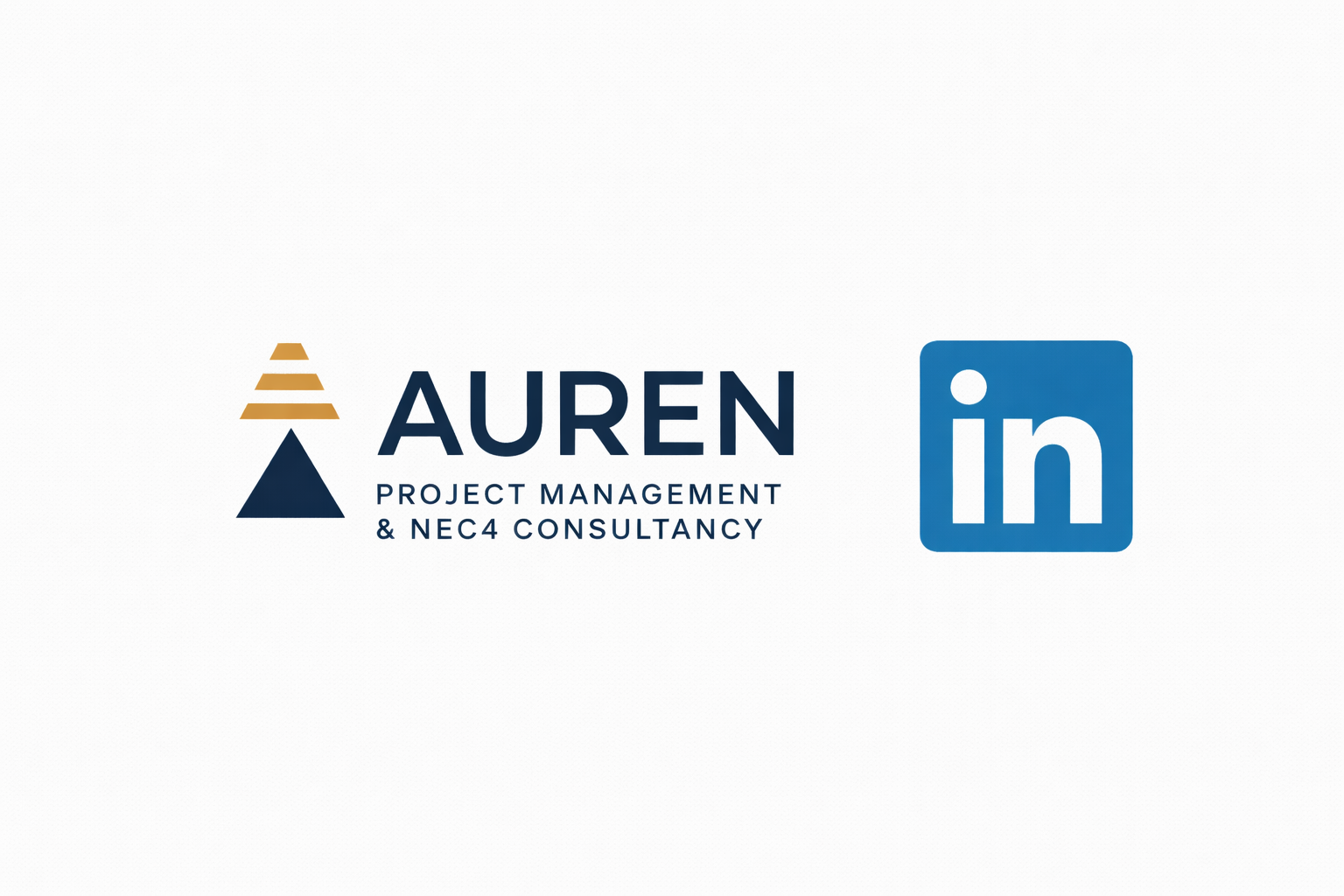 Logo of Auren Project Management & NEC4 Consultancy next to LinkedIn logo