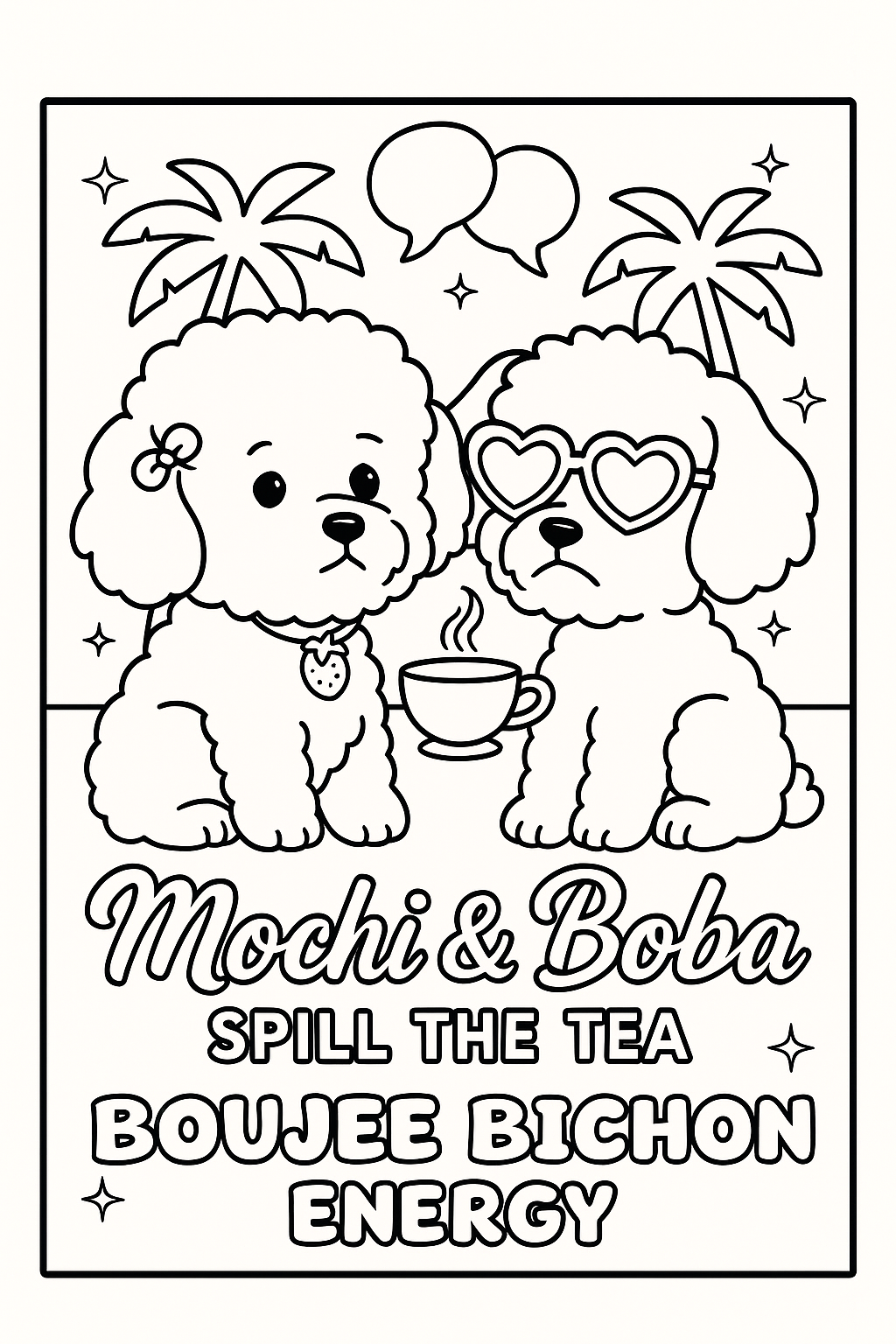 Spill the Tea Coloring Page