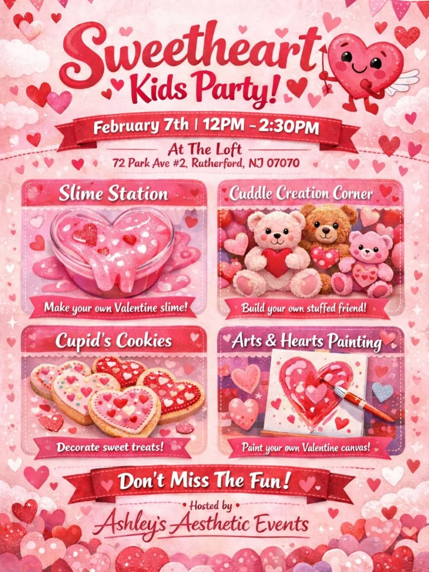 A Valentine&rsquo;s Day event made just for little creatives!

Join us for an afternoon of hands-on fun where kids will rotate through 4 Valentine-themed activity stations and leave with sweet (and squishy!) take-home creations.

✨ What&rsquo;s inclu