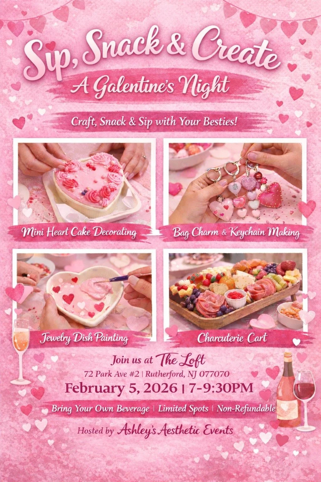 💗 Galentine's Day Event: Sip, Snack & Create 💗