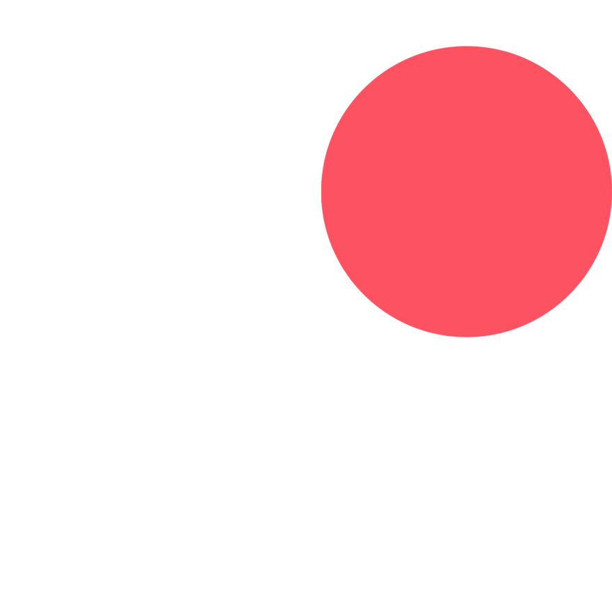 Red circular shape with black text 'STOP' in the center