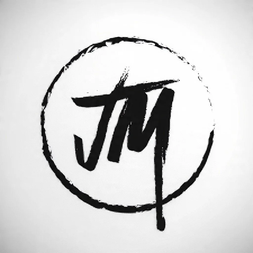 Black ink calligraphy of Japanese or Chinese character inside a rough circle on white background.