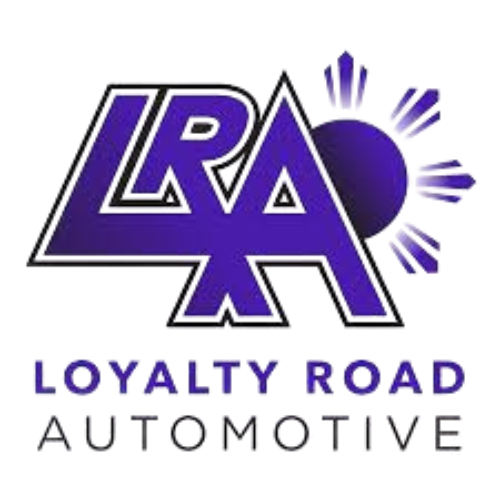 Purple logo with large stylized letters spelling 'LRA' and a globe with radiating lines, with the text 'LOUISA RIVERA ACADEMY' below.