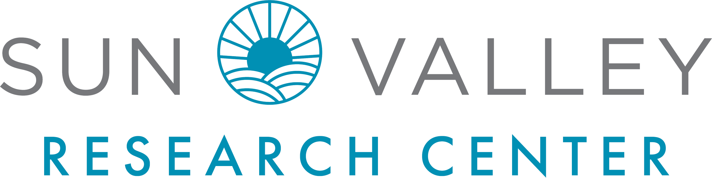 Sun Valley Research Center logo with blue sun and wave symbol above the text.