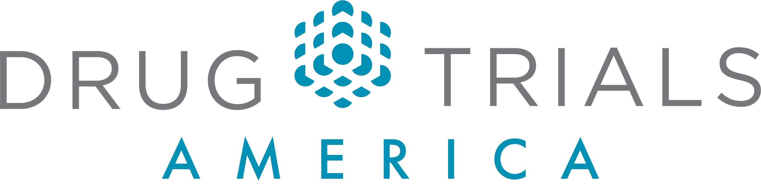 Logo for Drug Tracis America with a stylized blue DNA strand icon.