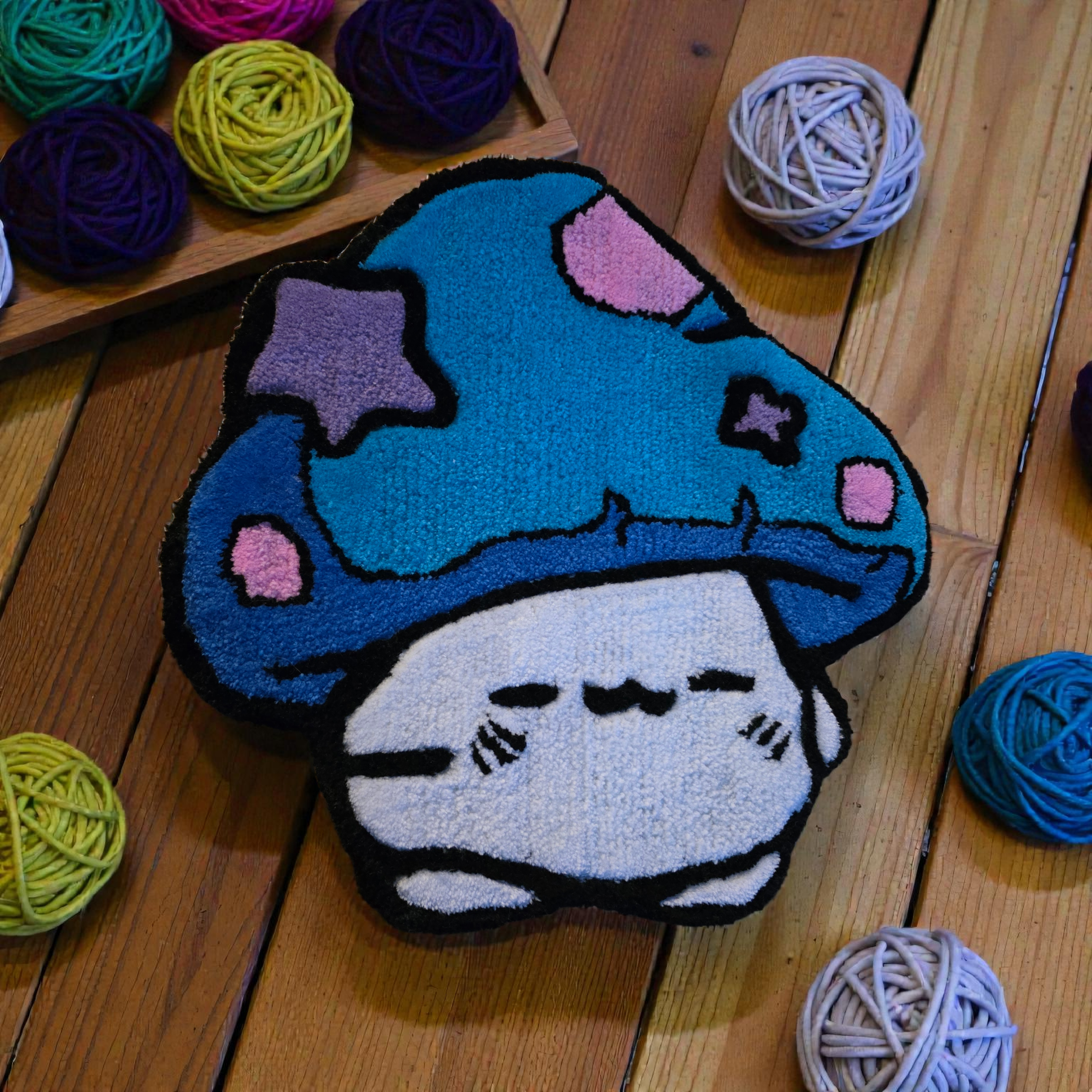 Mushroom Dude Tufted Rug