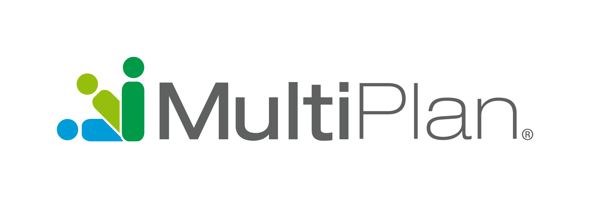 Logo of MultiPlan with stylized icons of a blue circle, yellow square, green person figure, and green+blue person figures, alongside the text MultiPlan