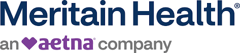 Meritain Health logo with the purple Aetna heart symbol and company name.