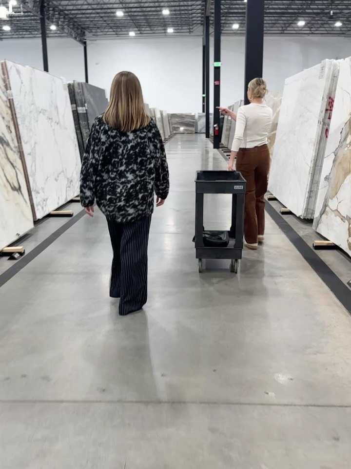 Stone hunting for a Denver project, which is your favorite! #interiordesign #denverinteriordesign #denverinteriordesigners #countertops