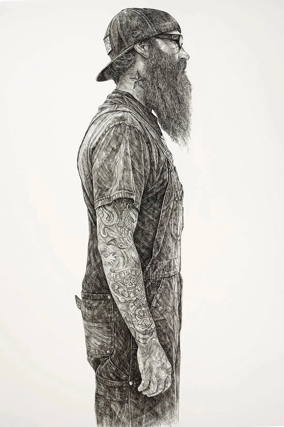 B.V.B (2013) H72"x W52" Sumi ink on Paper