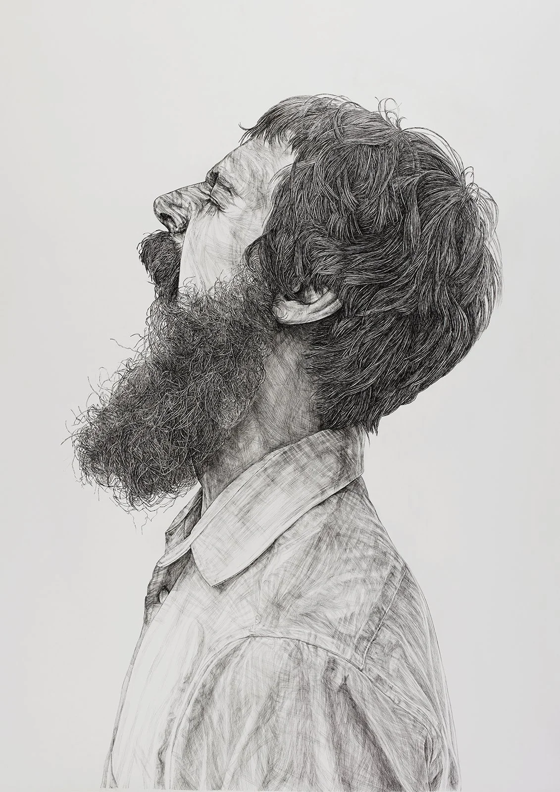 Damian (2018) H64"x W45" Sumi ink on Paper