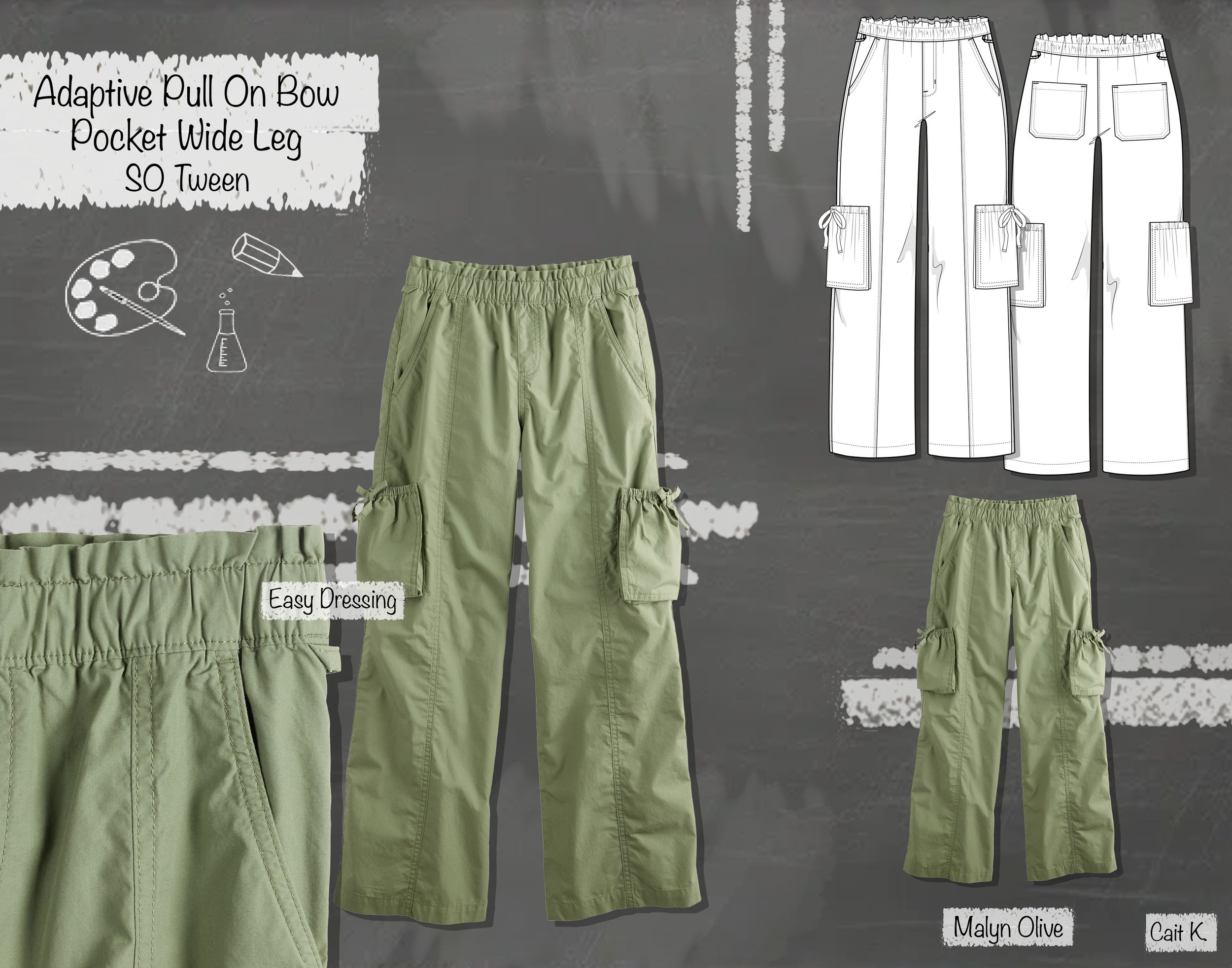 BTS - Adaptive Pull On Bow Pocket Wide Leg