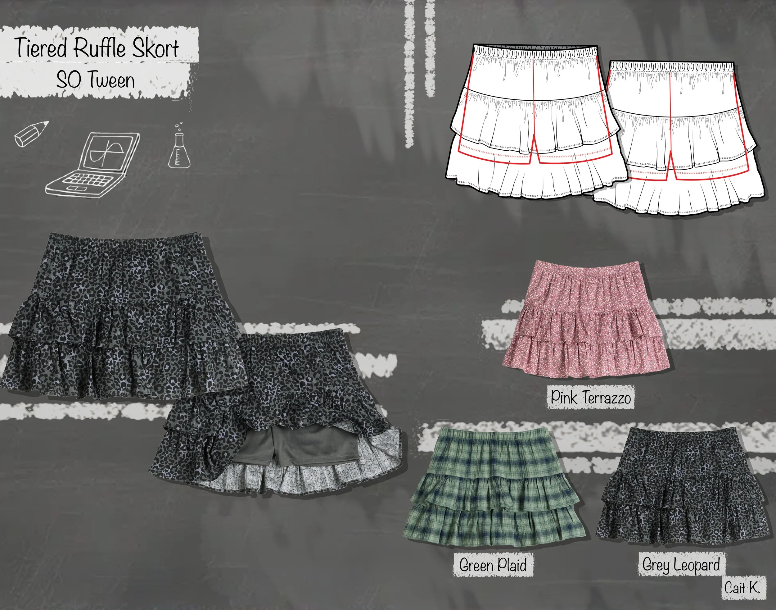 BTS - Tiered Ruffle Skort