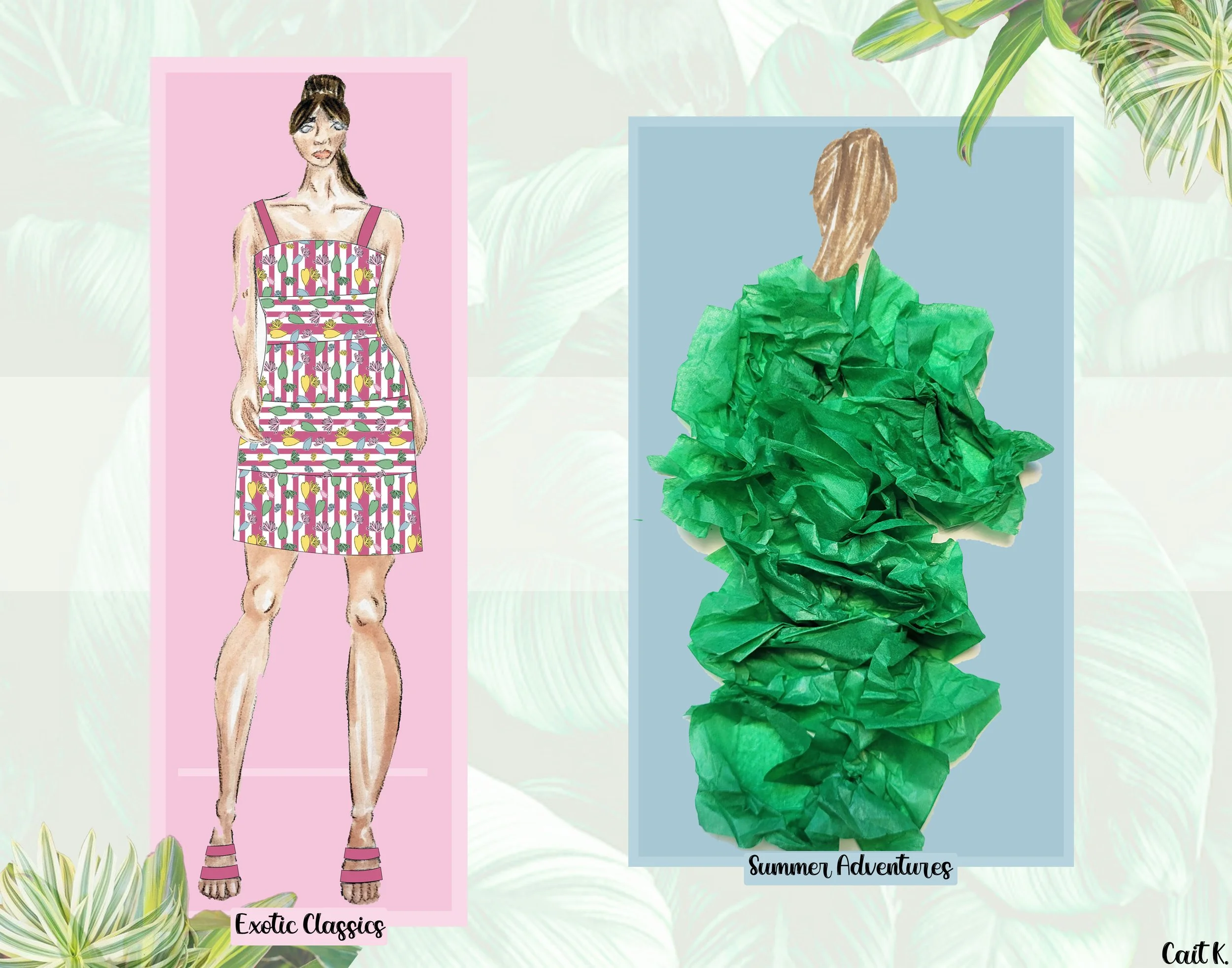 Paneled Dress; Kimono - Continue for Technical Sketches