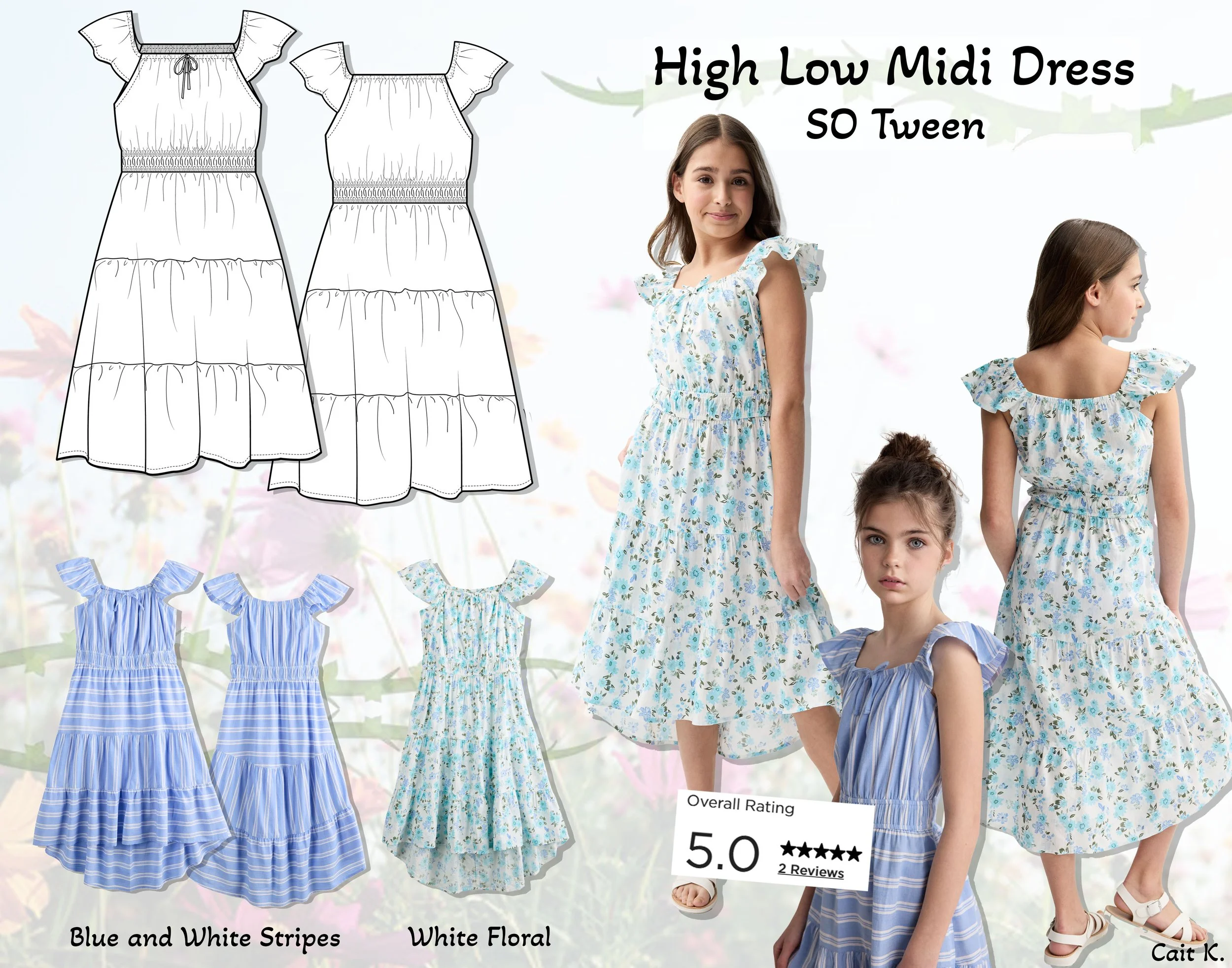 SP25 - High Low Midi Dress