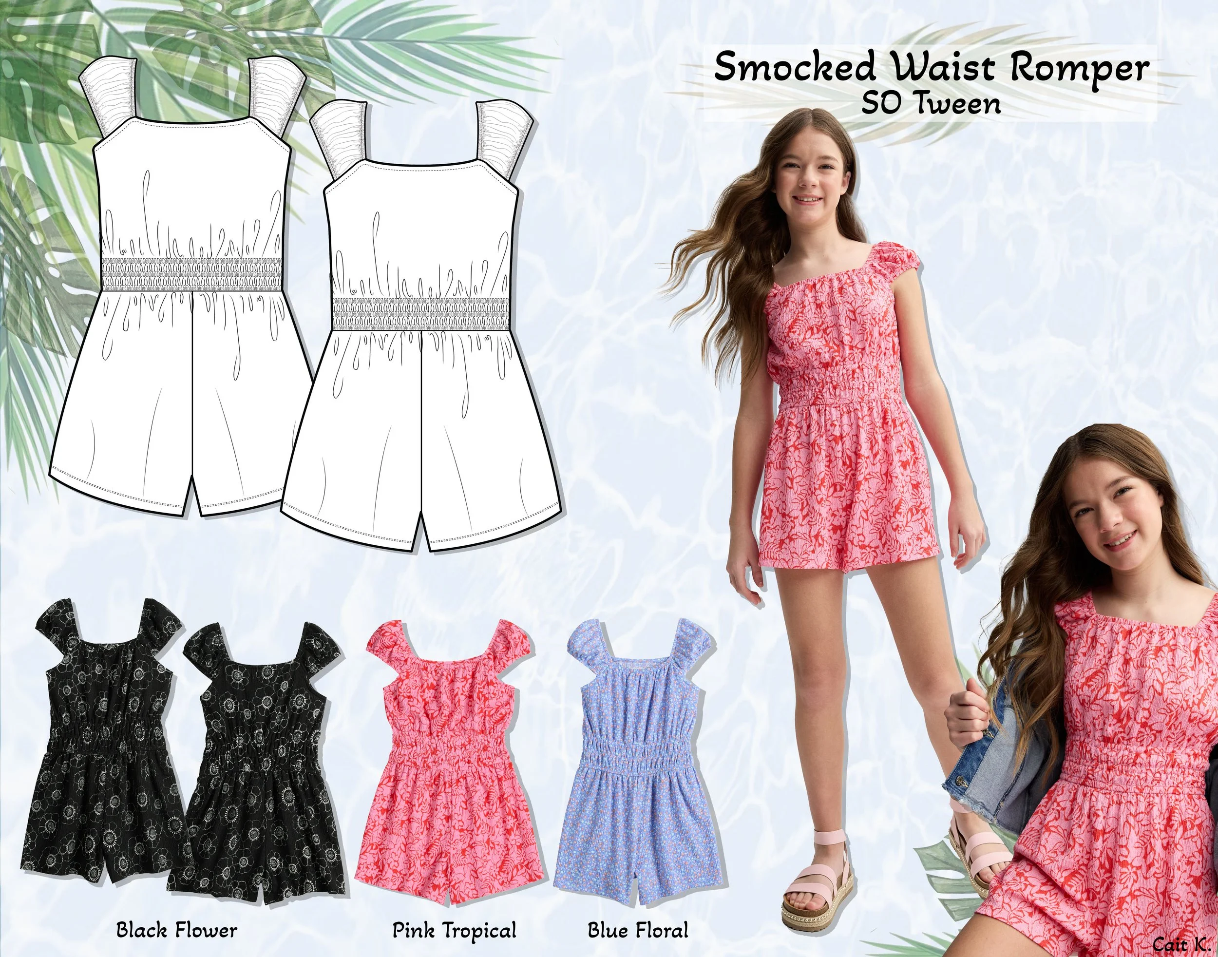 SU25 - Smocked Waist Romper