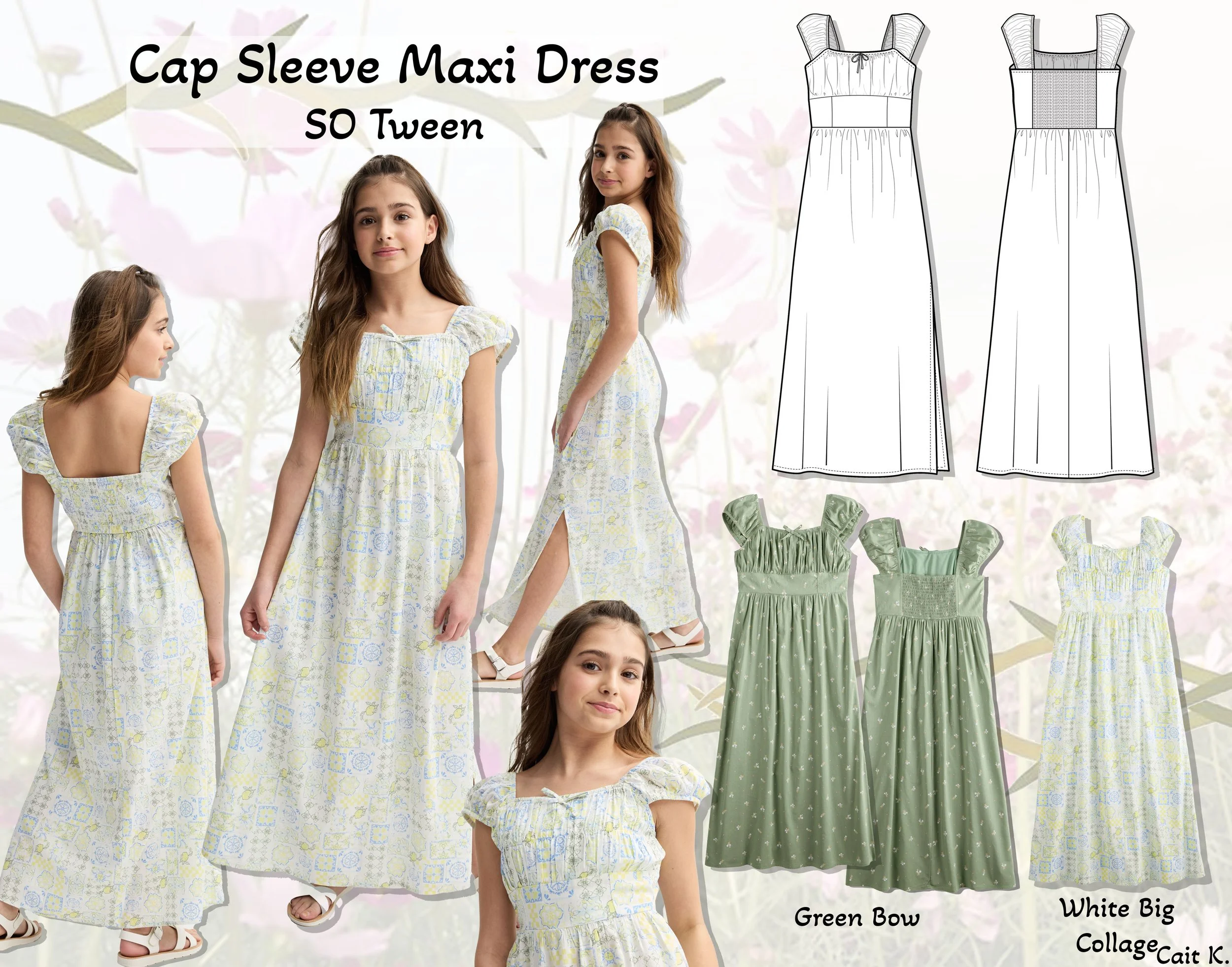 SP25 - Cap Sleeve Maxi Dress