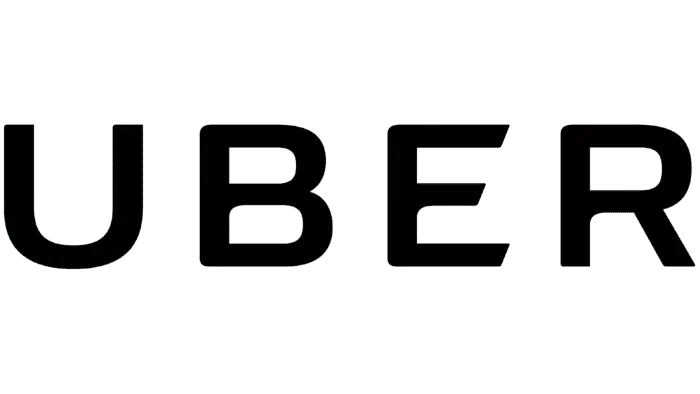 Uber logo in black text on a transparent background.