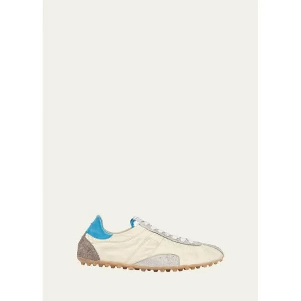 MAISON MARGIELA Suede Quilted Low-Top Sprinter Sneakers