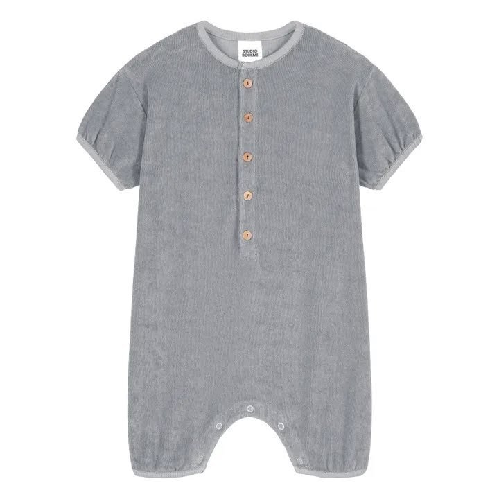 Studio Bohème - Combishort Bebecito Organic Cotton Towelling - Grey _ Smallable.jpeg