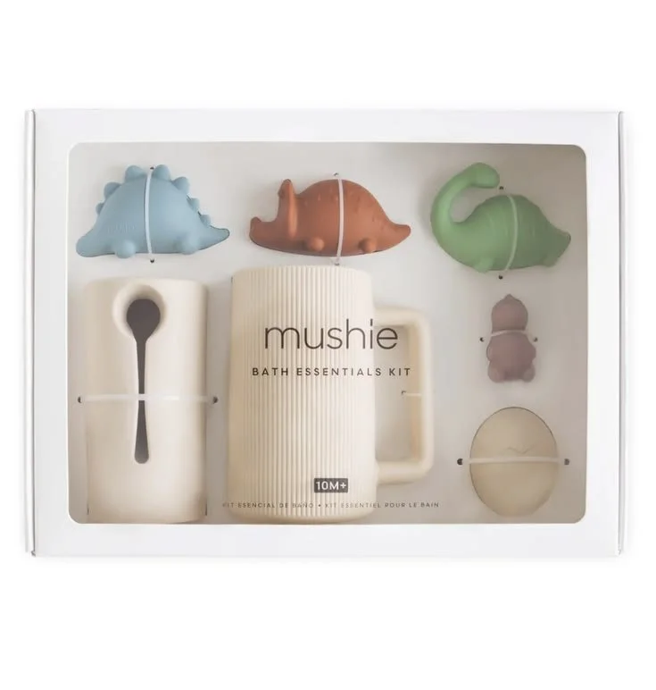 Mushie bath time essentials kids bath toy kit