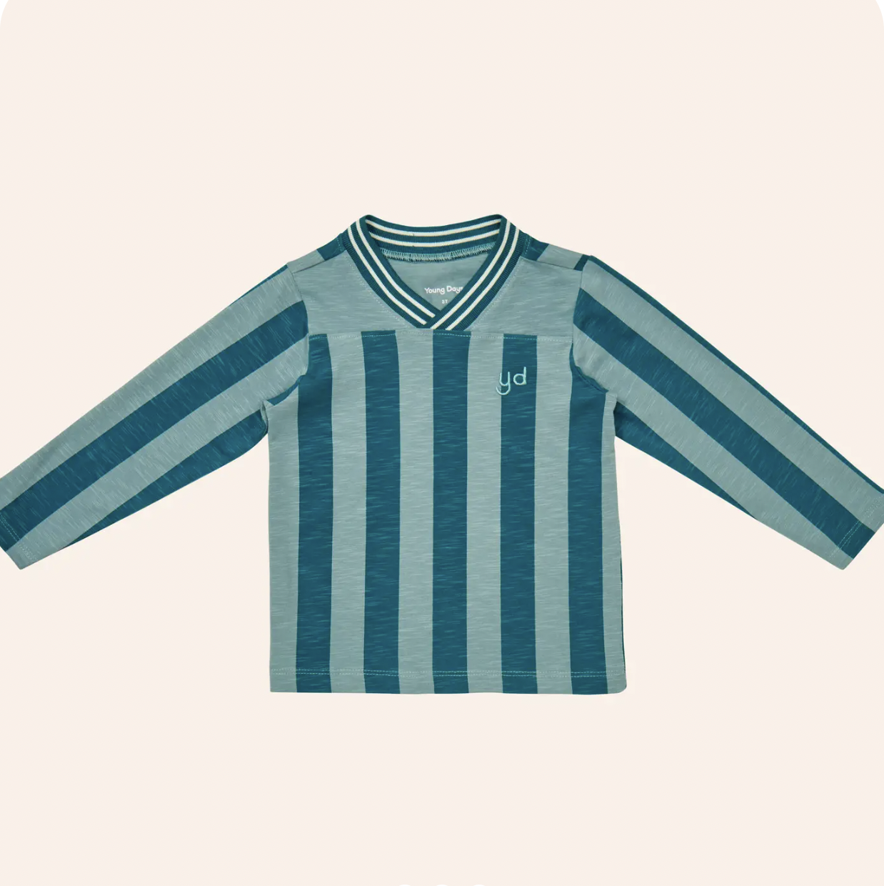 young days blue monotone stripe long sleeve t-shirt