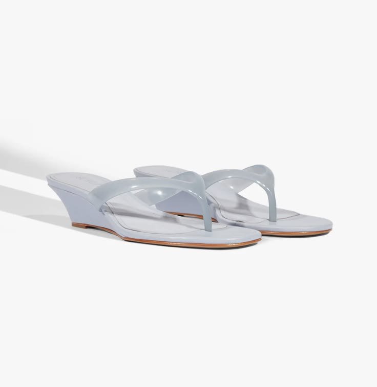 SCHUTZ Roslyn Wedge Jelly Sandal pale blue