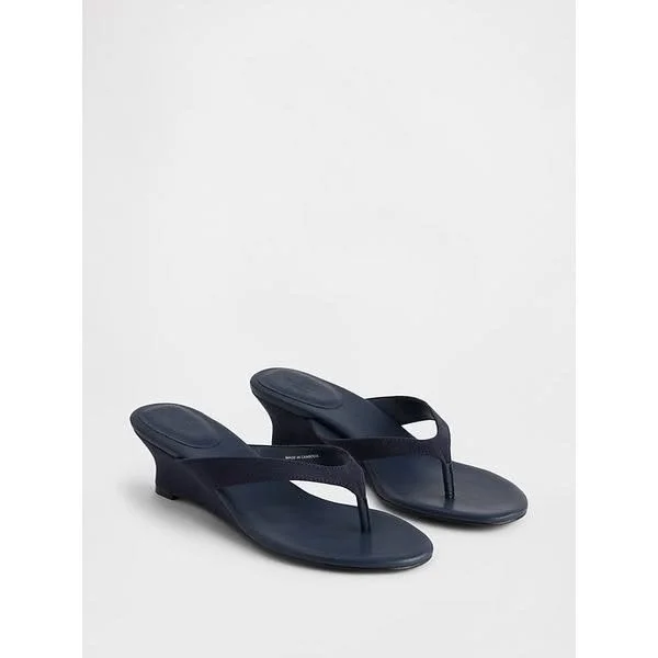 GAP Vegan Leather Wedge Thong Sandals