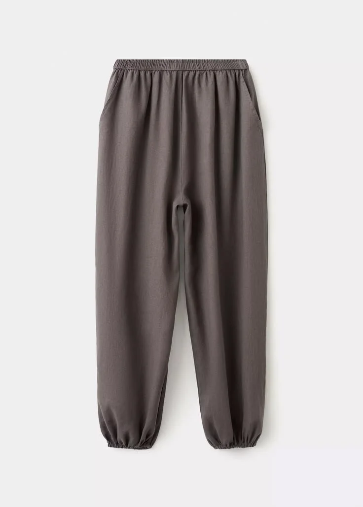Linen-blend balloon pants - Kids _ MANGO