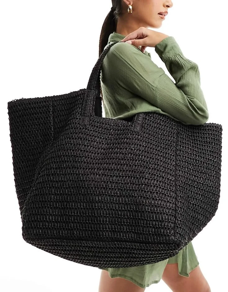Asos overized woven beach bag