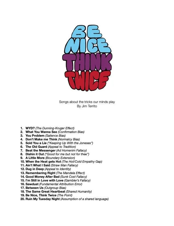 "Be Nice Think Twice"  Lyrics and Chord Chart