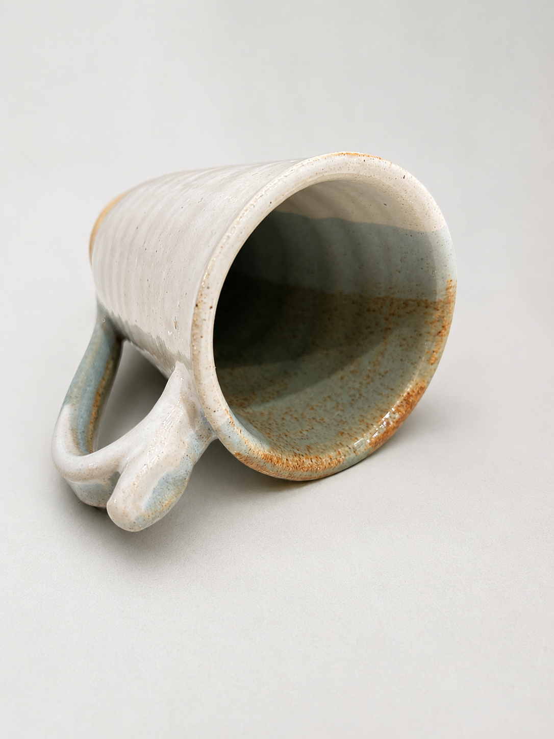 Tall & Narrow Mug - White/Green