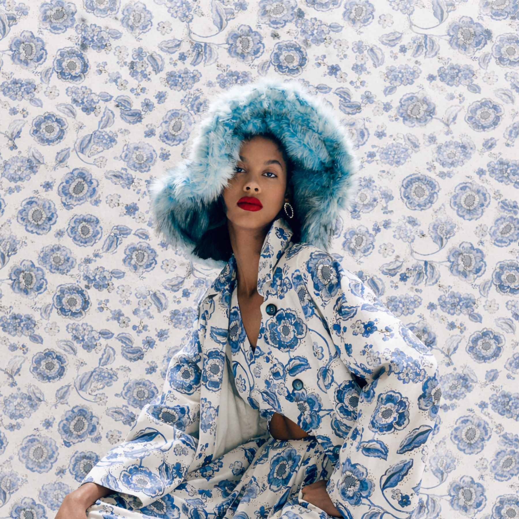 Estampado textil diseñado por una alumna del curso