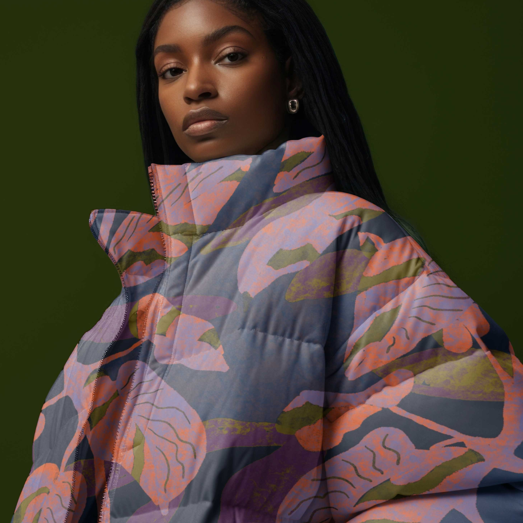 Estampado textil diseñado por una alumna del curso