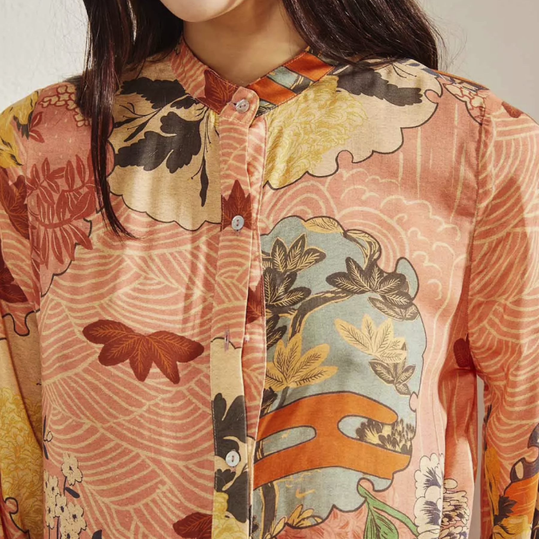 Estampado textil diseñado por una alumna del curso