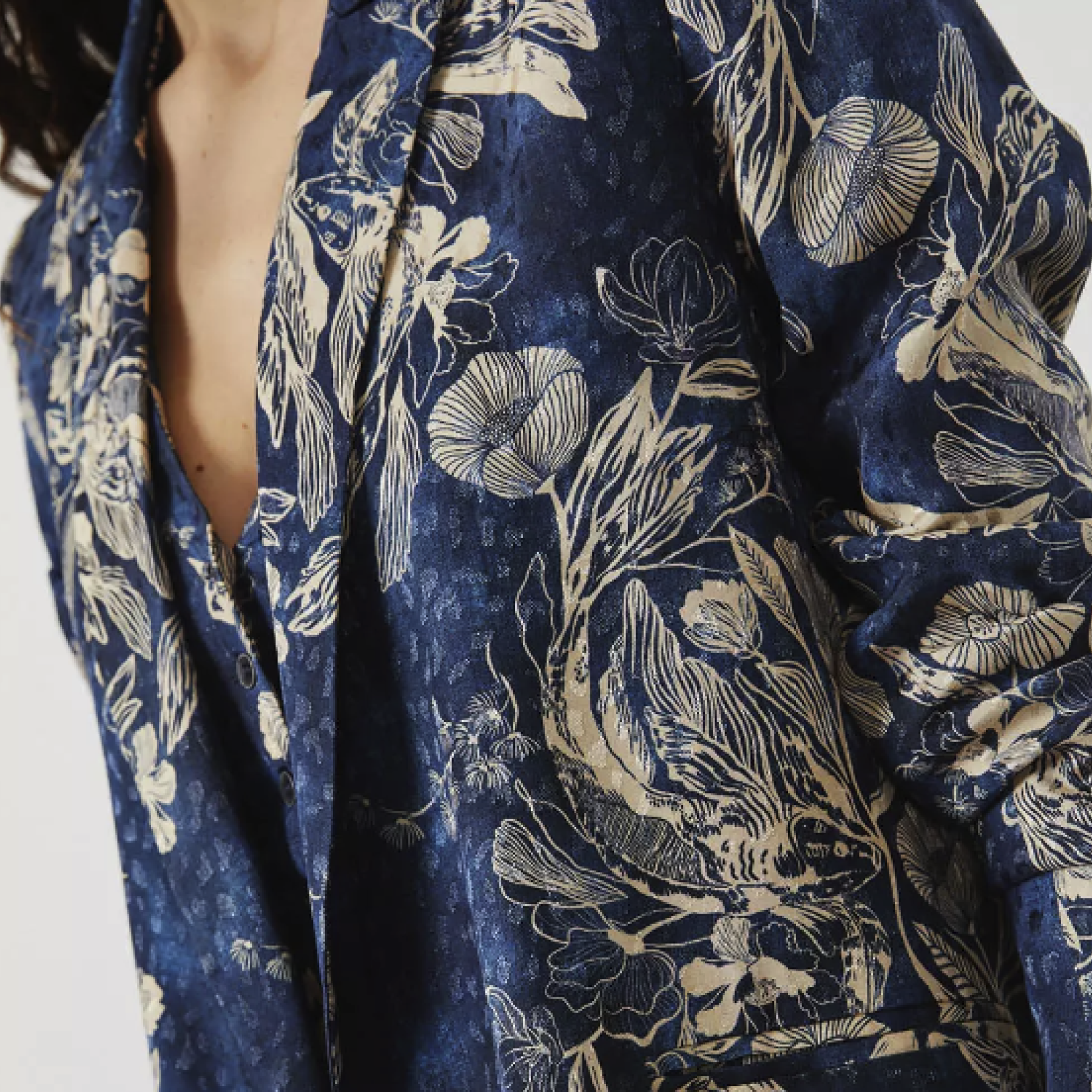 Estampado textil diseñado por una alumna del curso