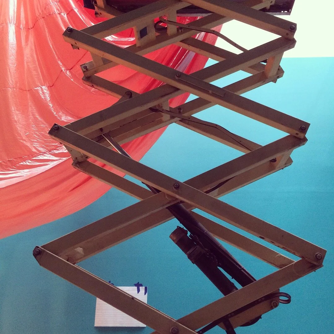 Sculpture Technician - attaching mounts on large Patricia Piccinini sculpture