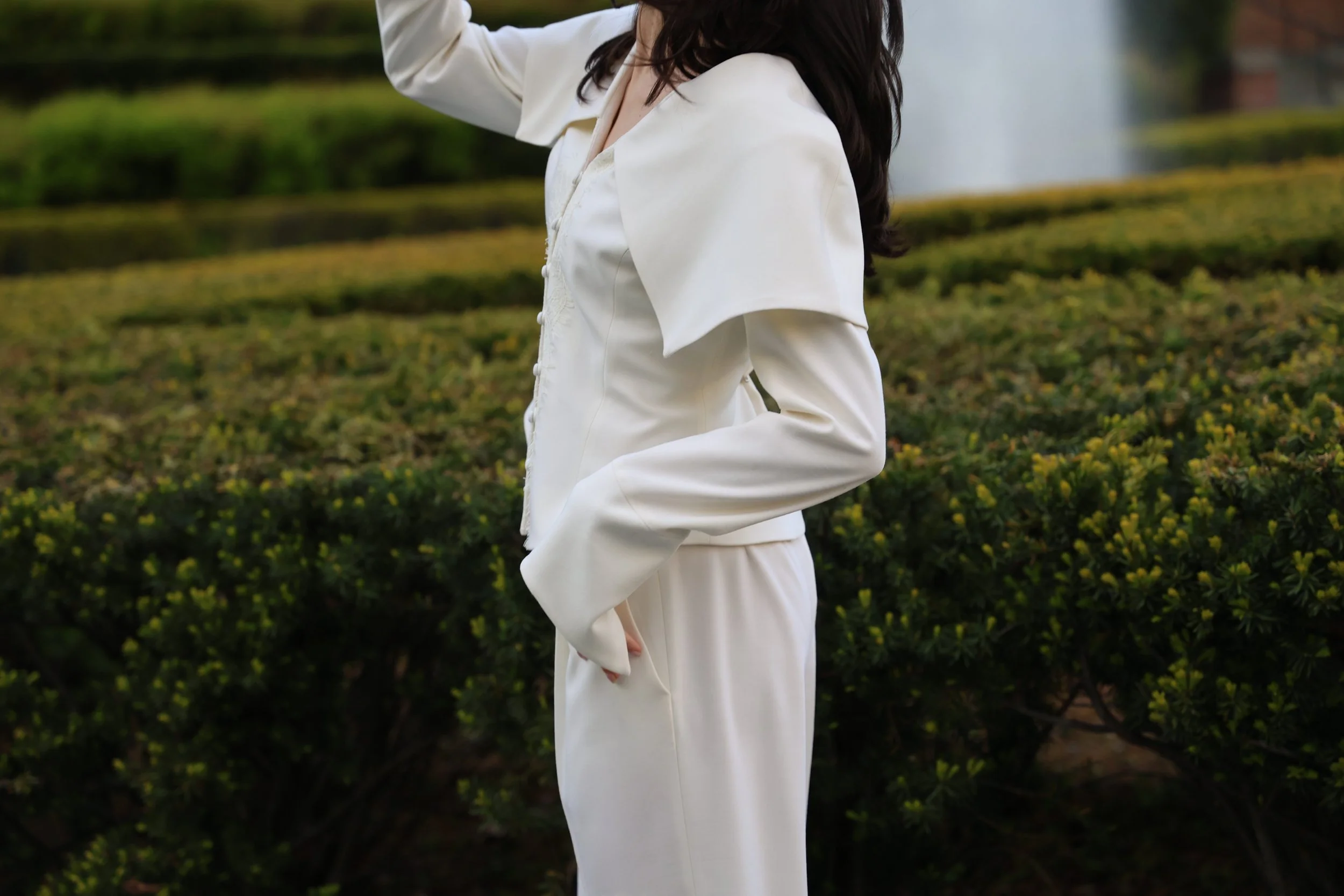 Cream Cape Blazer