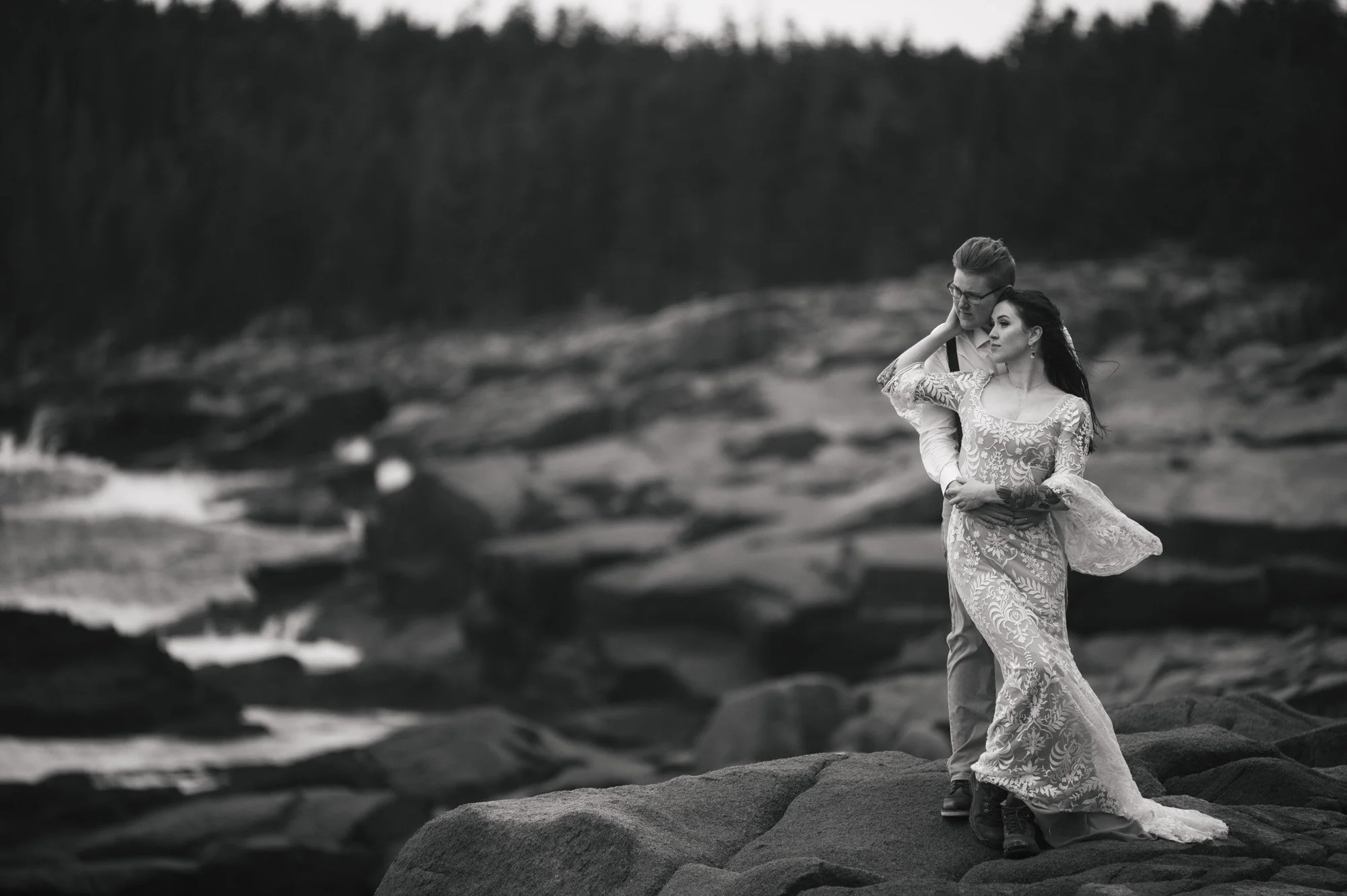 Elopement in Acadia National Park Maine