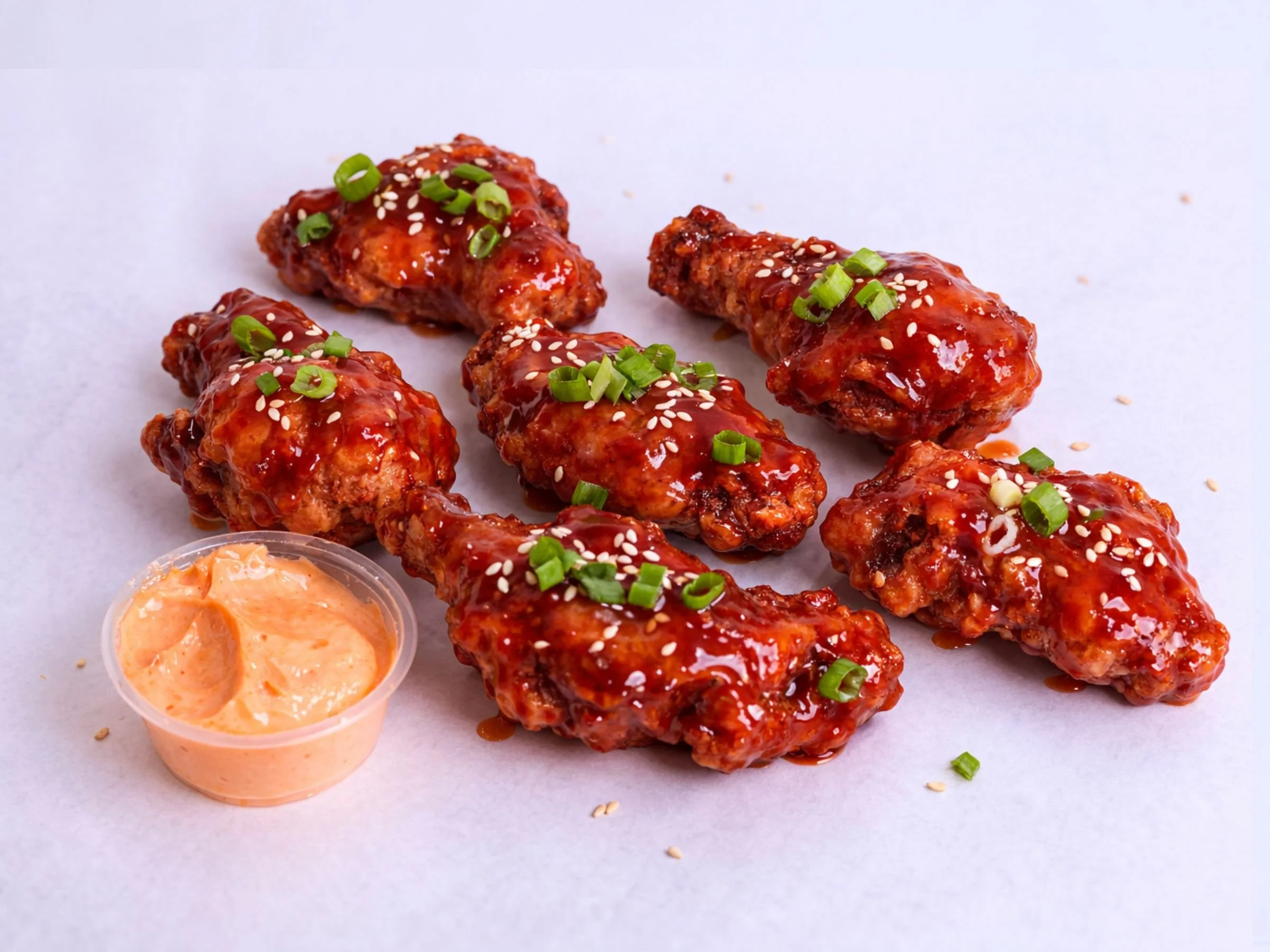 korean fried chicken glazed in gochujang sauce in Philadelphia