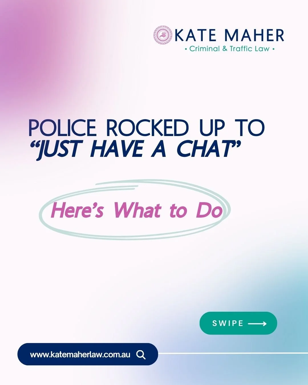 🚨 Ever had the police show up and say they just &ldquo;want to have a chat&rdquo;? Don&rsquo;t let politeness get you into trouble. 

Here&rsquo;s what you need to know.

#CriminalDefense #KnowYourRights #NSWPolice #KateMaherLaw