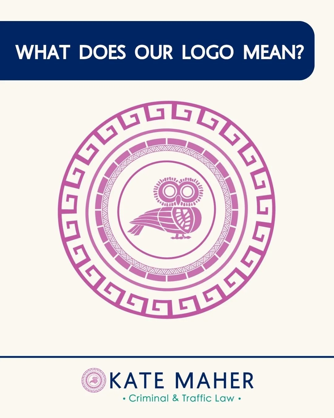 Every detail of our brand identity was thoughtfully considered.

The first element we&rsquo;re sharing is the owl... a symbol that reflects the values and vision behind Kate Maher Criminal &amp; Traffic Law.

A huge thank you to @facon_creative for w