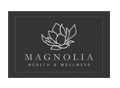 Logo for Magnolia Health & Wellness featuring a stylized lotus flower