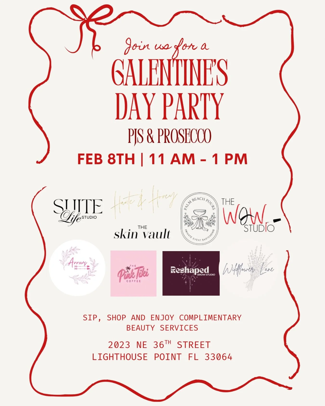 Join us for a Galentine&rsquo;s Party at Suite Life Studio &mdash; a morning of sipping, shopping, and enjoying complimentary beauty services (mini facials, manicures &amp; brow waxing) plus a floral bar, hosted alongside some of our favorite local b
