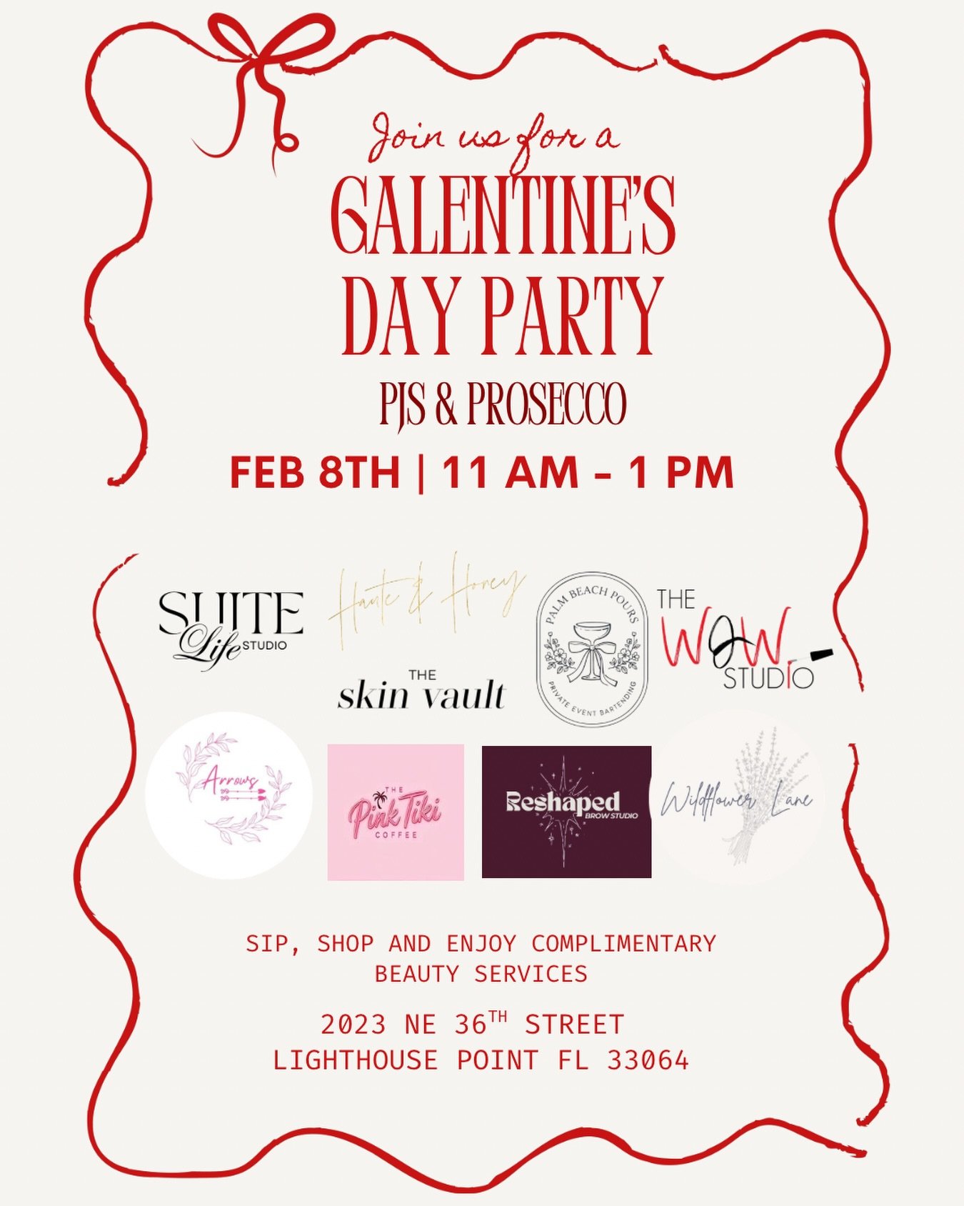 Join us for a Galentine&rsquo;s Party at Suite Life Studio &mdash; a morning of sipping, shopping, and enjoying complimentary beauty services (mini facials, manicures &amp; brow waxing) plus a floral bar, hosted alongside some of our favorite local b