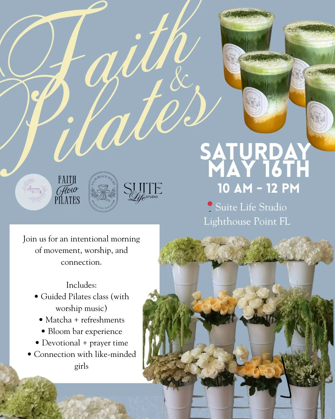 Early bird SOLD OUT. Regular tickets are now open! 🤩

This isn&rsquo;t just a Pilates class
this is what happens when God moves through a vision

May 16th
Suite Life Studio

Limited spots left. Reserve you mat, link in bio ✨