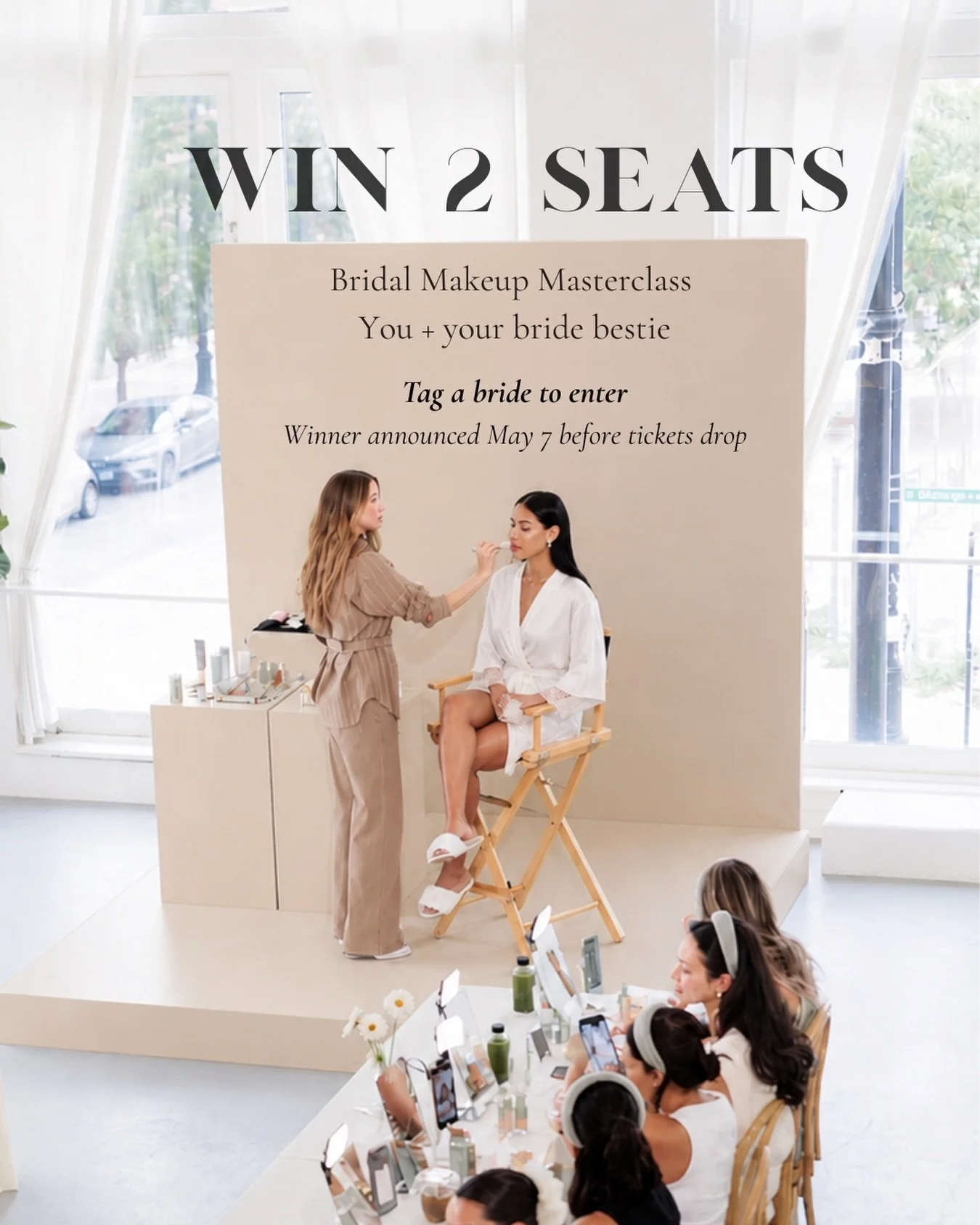 We are giving away 2 seats to our Bridal Makeup Masterclass 🤍
Know a bride-to-be? Tag her below 💍 Winner gets 2 seats (come together)

Follow along and leave confident doing your own makeup for all the events leading up to your wedding &mdash; bach