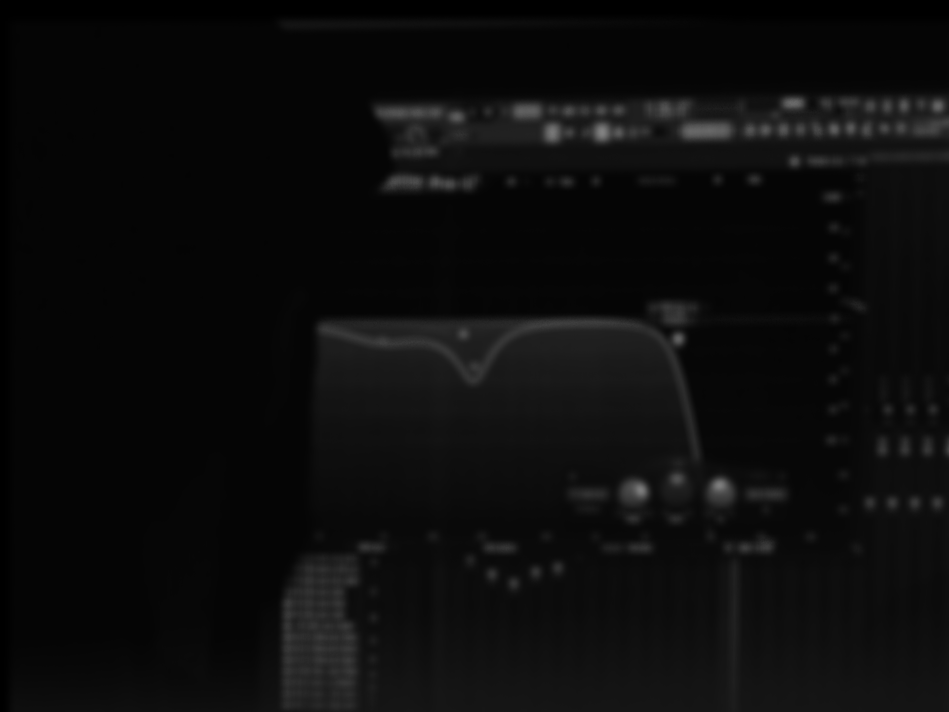 A photo of audio editing software with a waveform display and various toolbars and sliders.