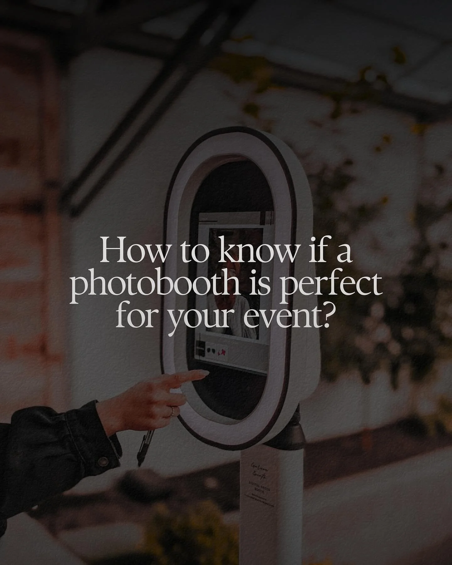 How do you know if a photobooth is perfect for your event?

You want real interaction.
A photobooth breaks the ice instantly and gets everyone involved.

You want your event to look elevated.
A modern setup adds a luxury touch and upgrades your entir